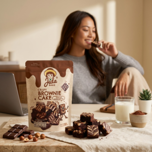 Jida Crispy Brownie Cake เค้กบราวนี่อบกรอบ ขนาด 30 กรัม